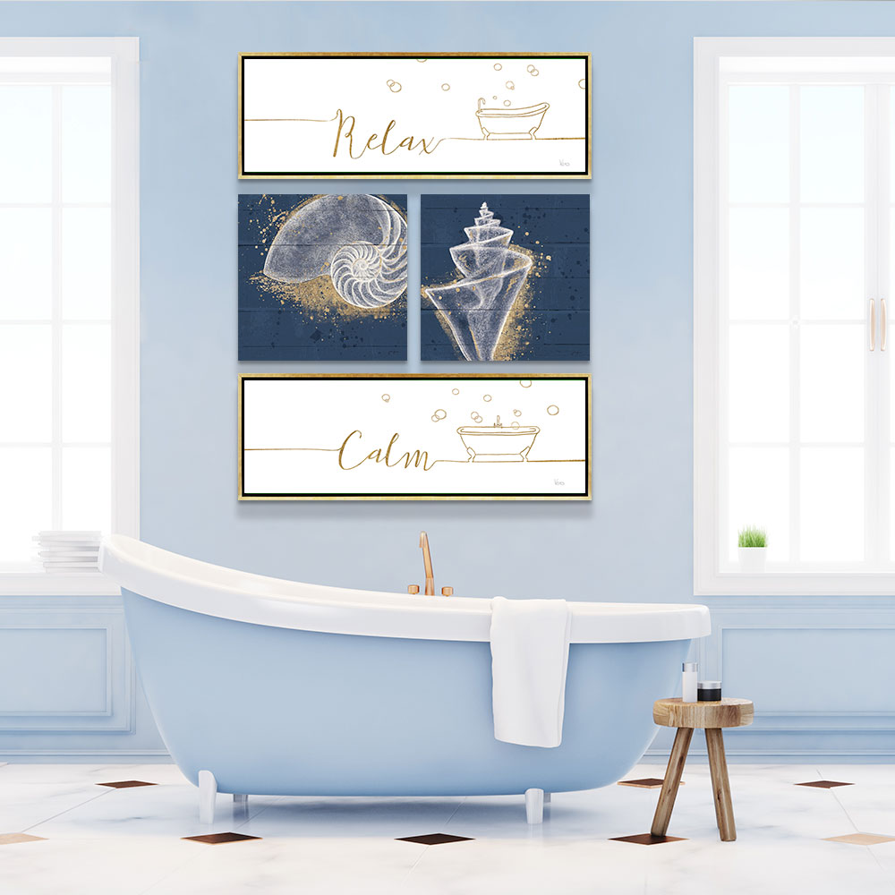 Beach Themed Bathroom Gallery Wall