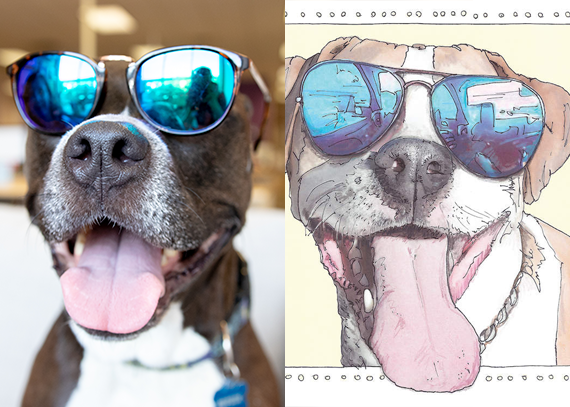 Sophie, a pitbull-boxer-lab mix, and Suzanne Anderson's Sophie's Smile