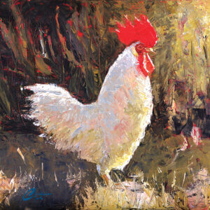 a rooster standing