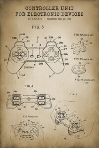 the offical patent design of the playstation controller