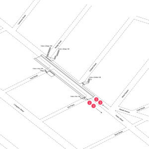 a map showing New York train lines near Fulton Street and Elm Place