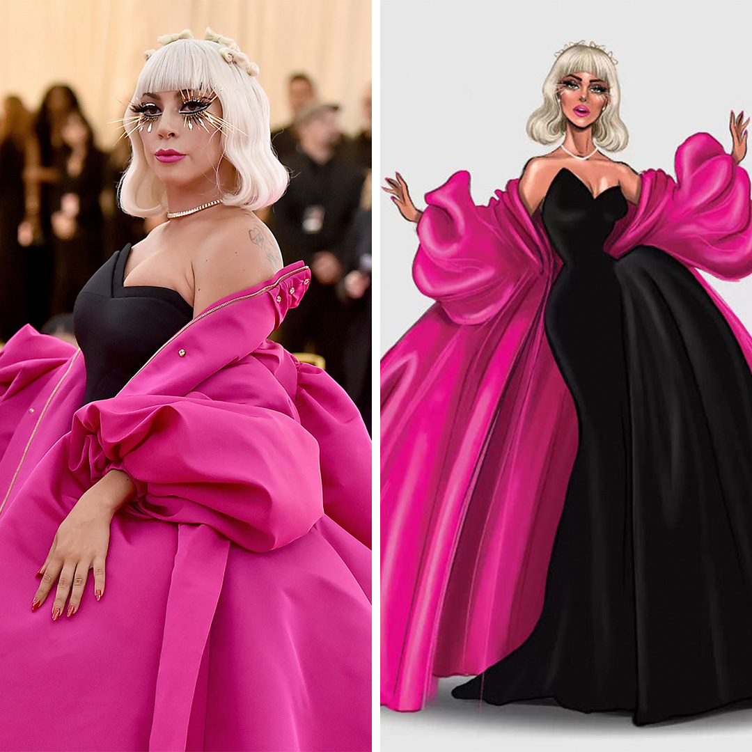 Lady Gaga wears fresh-off-the-runway Versace dress — as modelled