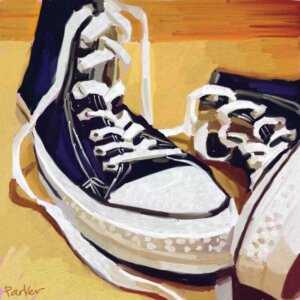 Chucks by Teddi Parker shows a pair of Chuck Taylors on the ground