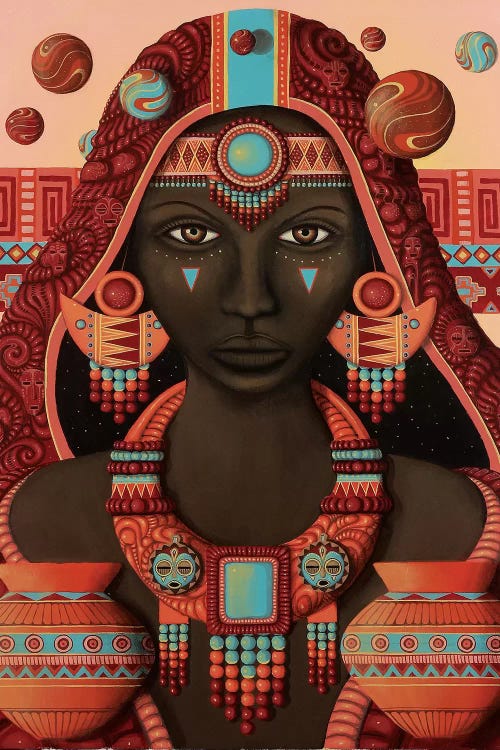 black goddess with tribal elements