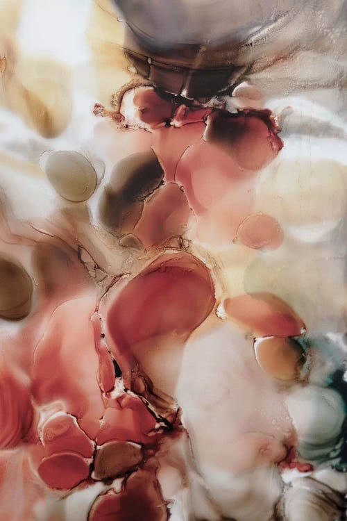 Abstract art featuring pinks and creams by iCanvas artist LouLouArtStudio