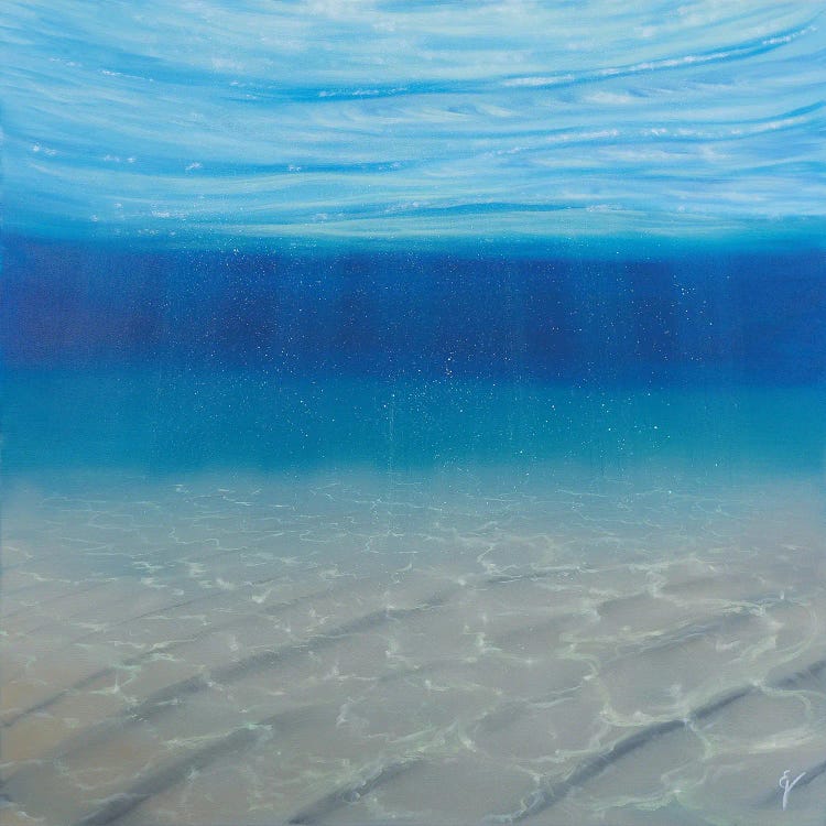 Wall art of ocean floor below blue surface by iCanvas new artist Eva Volf