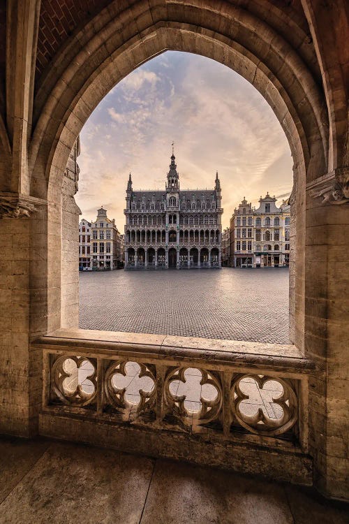 Photograph of gothic architecture from an arch in Brussels, Belgium by new iCanvas creator Chano Sanchez