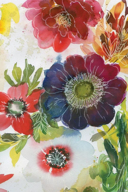 Floral art of colorful flowers by new creator Andrea Kosar