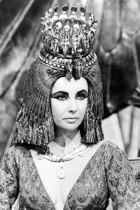 Black and white portrait of Elizabeth Taylor dressed as Cleopatra by iCanvas artist Unkown