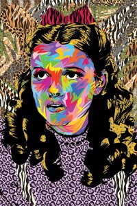 Technicolor portrait of Judy Garland by iCanvas artist Technodrome1
