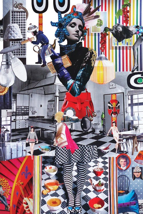 Fashion collage by new icanvas creator Corentin de Penanster