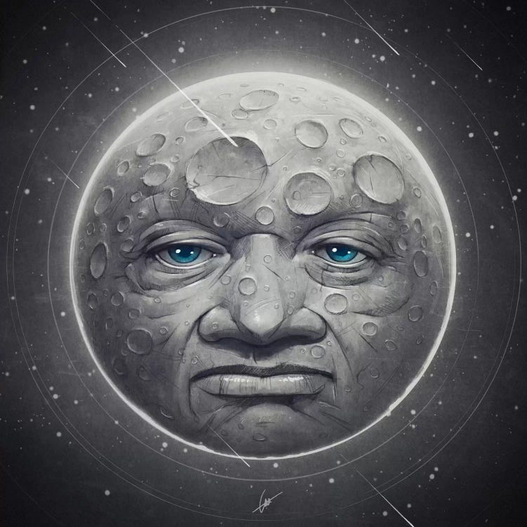 Various Takes On Moon Art Icanvas Blog Heartistry 