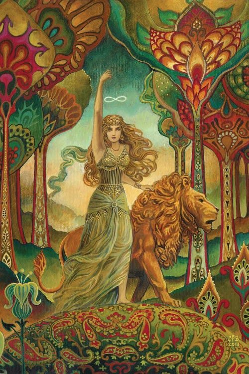 Wall art of mythological woman by new creator Emily Balivet