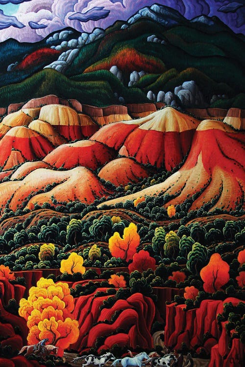 Southerwestern painting of spanish peaks by new icanvas creator Kim Douglas Williams