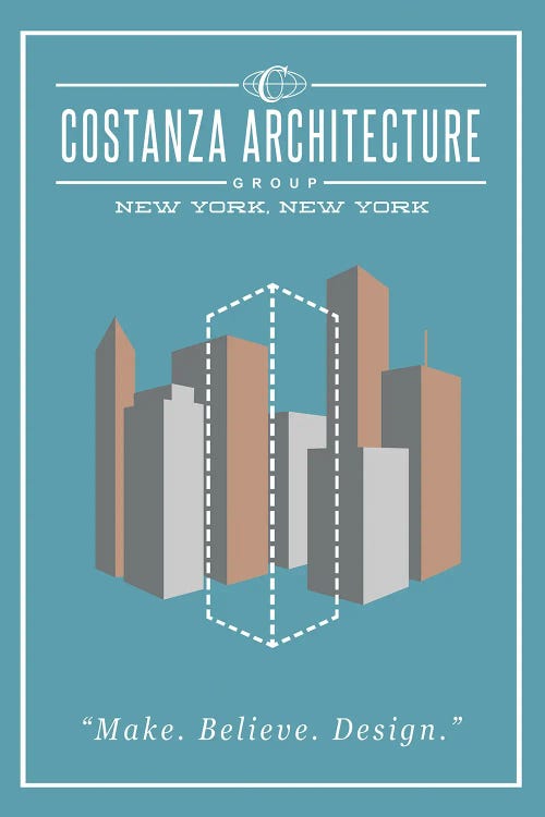 Costanza Architecture poster by new creator Ross Coskrey