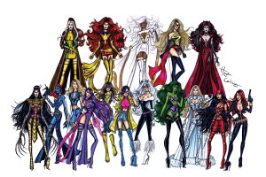 Assortment of Marvel women characters