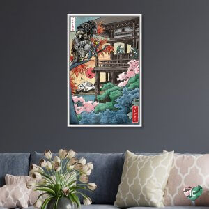 Trophy hunter monster in Japan with colorful trees