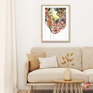 Roomshot-PNY26 Face full of flowers with candlelight appearing in the center