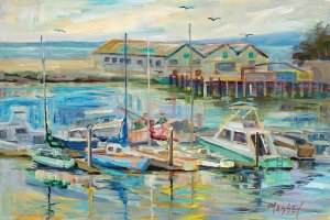 Colorful boats on the water