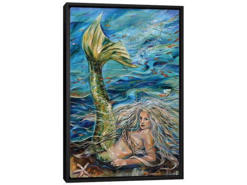 linda olsen painting - free spirit mermaid