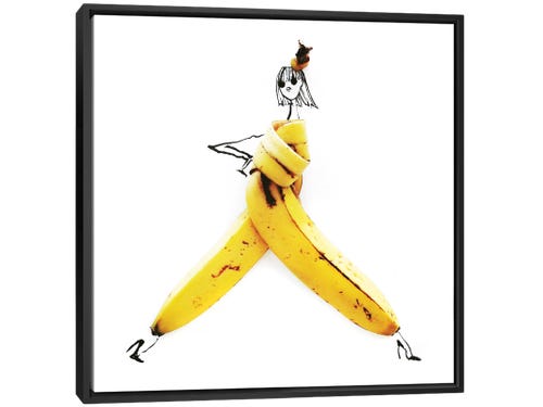 Gretchen Roehrs photograph - line drawing of woman with banana jumpsuit