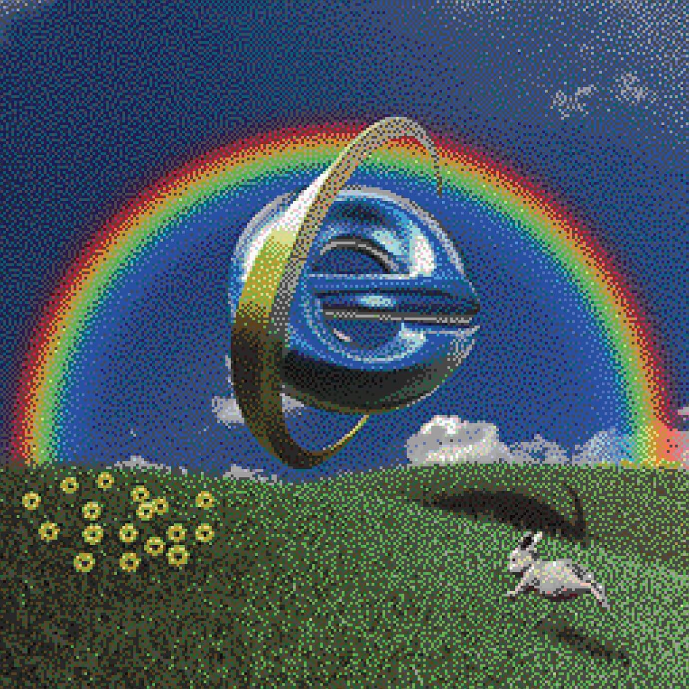 Isaiah Worrington digital art of Microsoft Explorer logo and a rainbow
