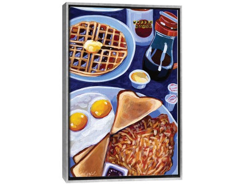 Laurel Greenfield painting - Waffle House breakfast 
