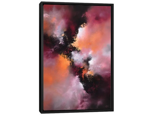 christopher lyter painting - pink and orange abstract