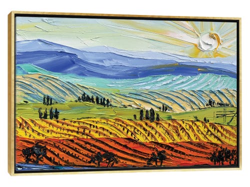 lisa elley painting - colorful hills of Napa