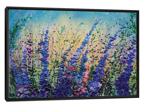 olena art painting - colorful blooming flower field