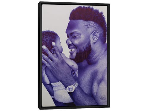 Ebuka Emmanuel illustration - father and child portrait