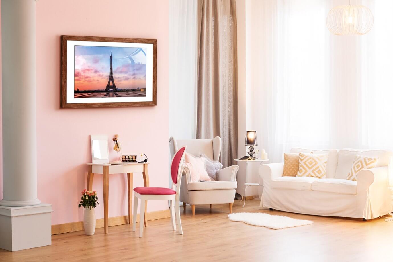 paris artwork in pink room