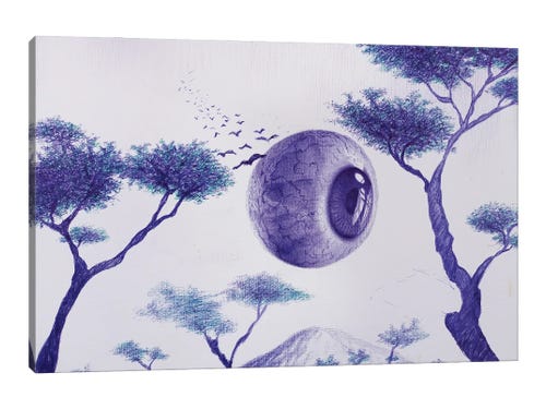 Ebuka Emmanuel illustration - eyeball in the forest