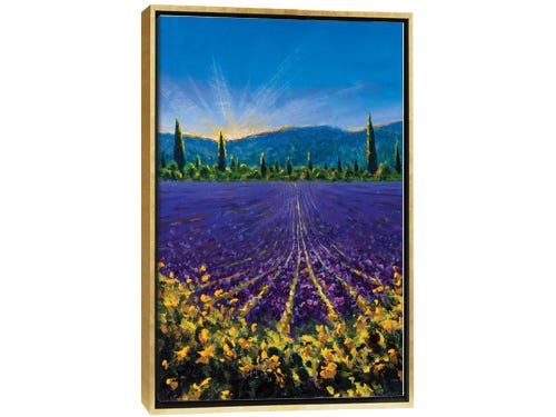 Valery Rybakow painting - lavender flower field