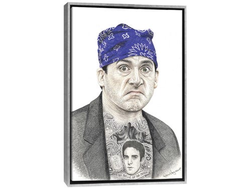 inked ikons drawing - michael scott prison mike