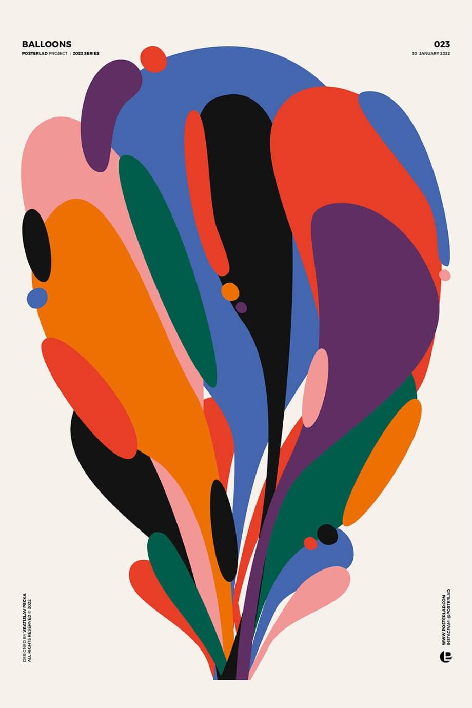 posterlad digital art - abstract balloons