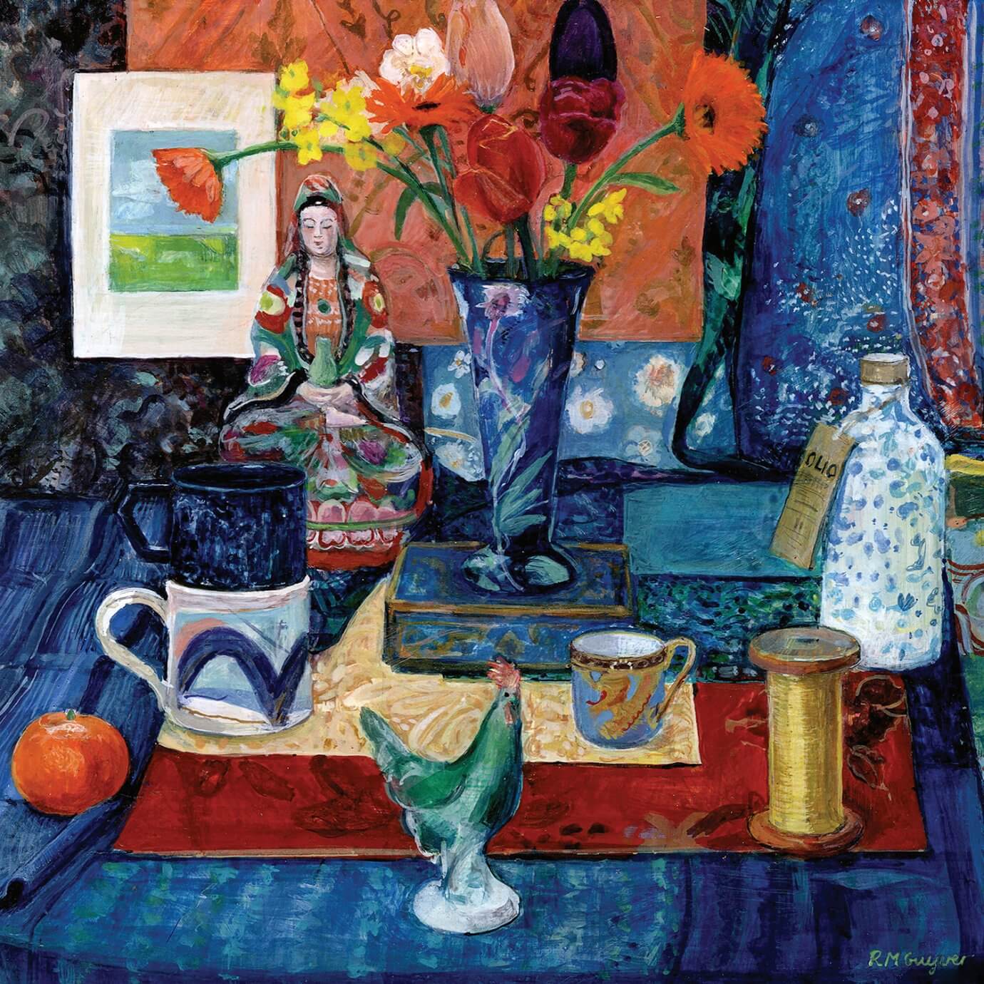 Rebecca Moss Guyver painting - still life setting