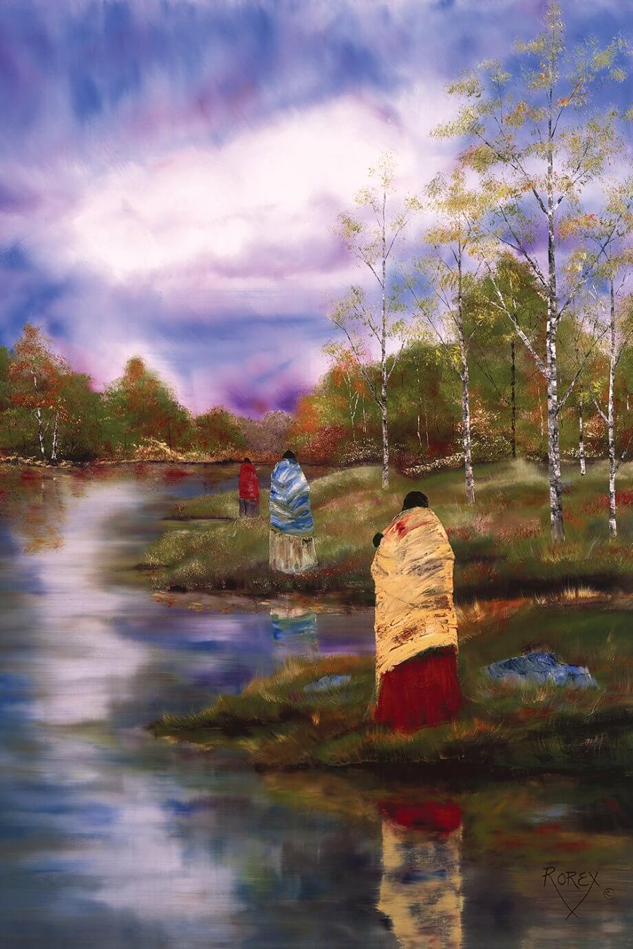 Rorex Bridges Studio painting - autumn waters
