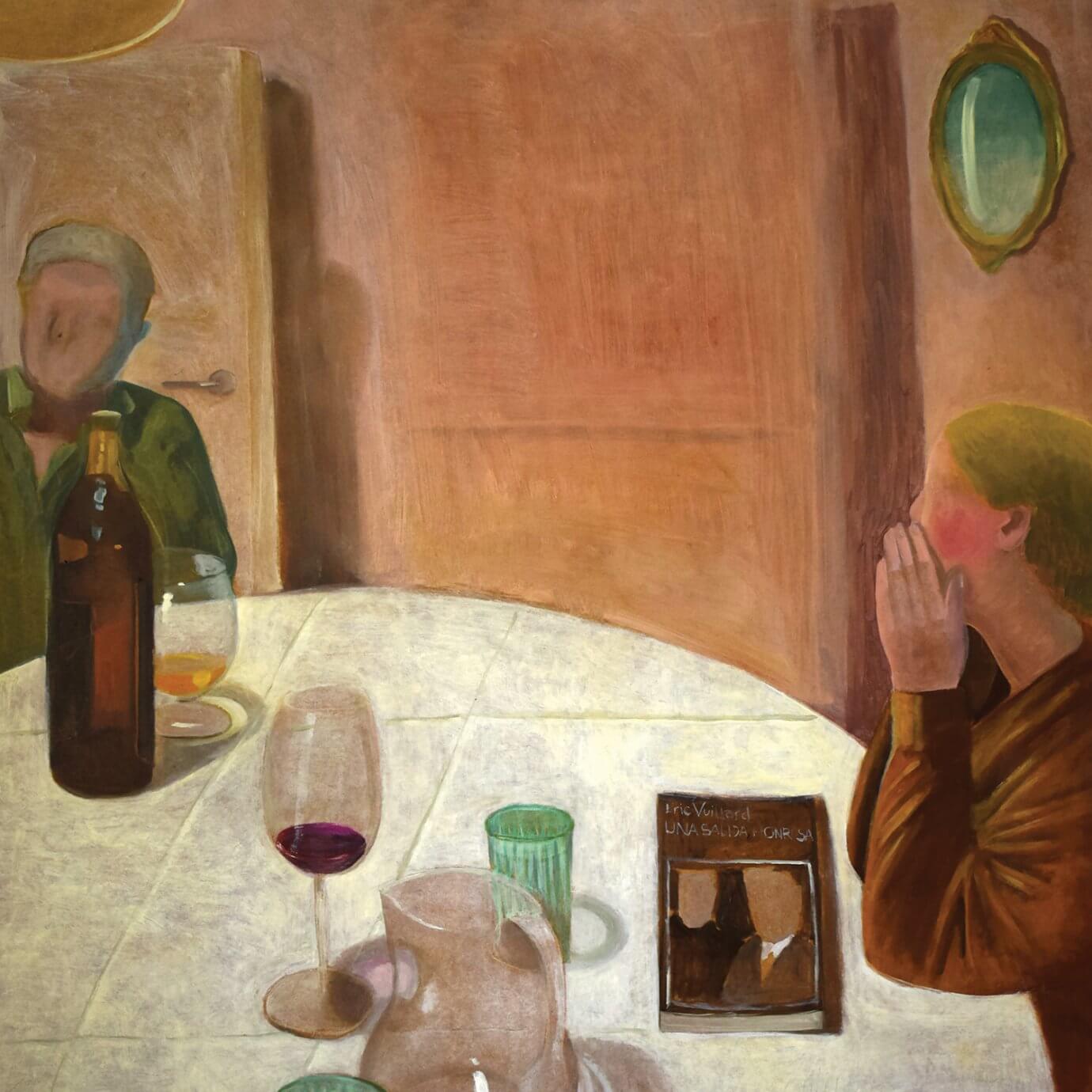 susana mata painting - wine dinner table