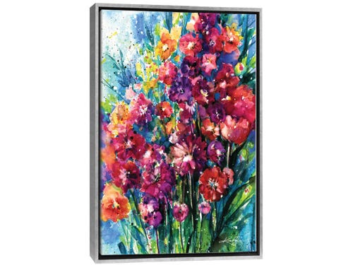 Kathy Morton Stanion watercolor painting - colorful flower bouquet