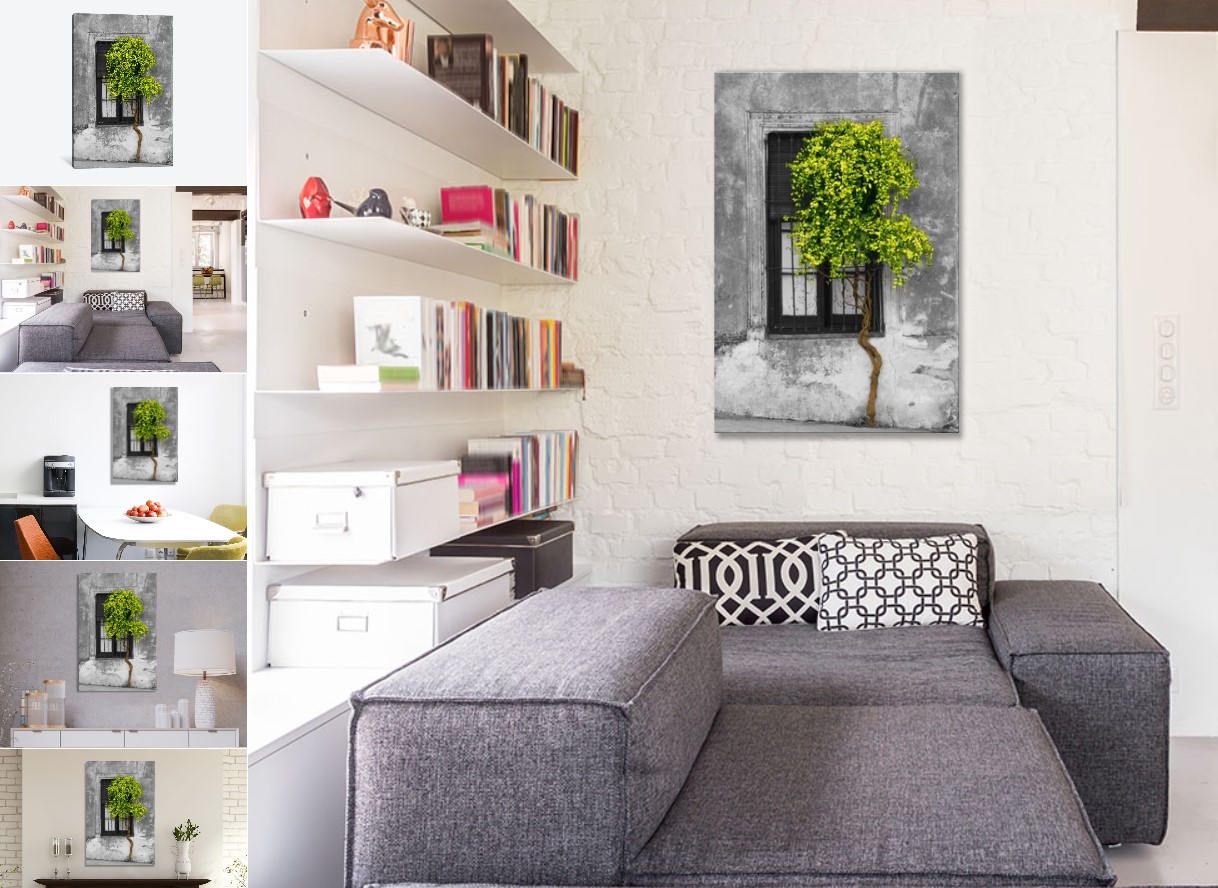 green artwork and art prints of trees