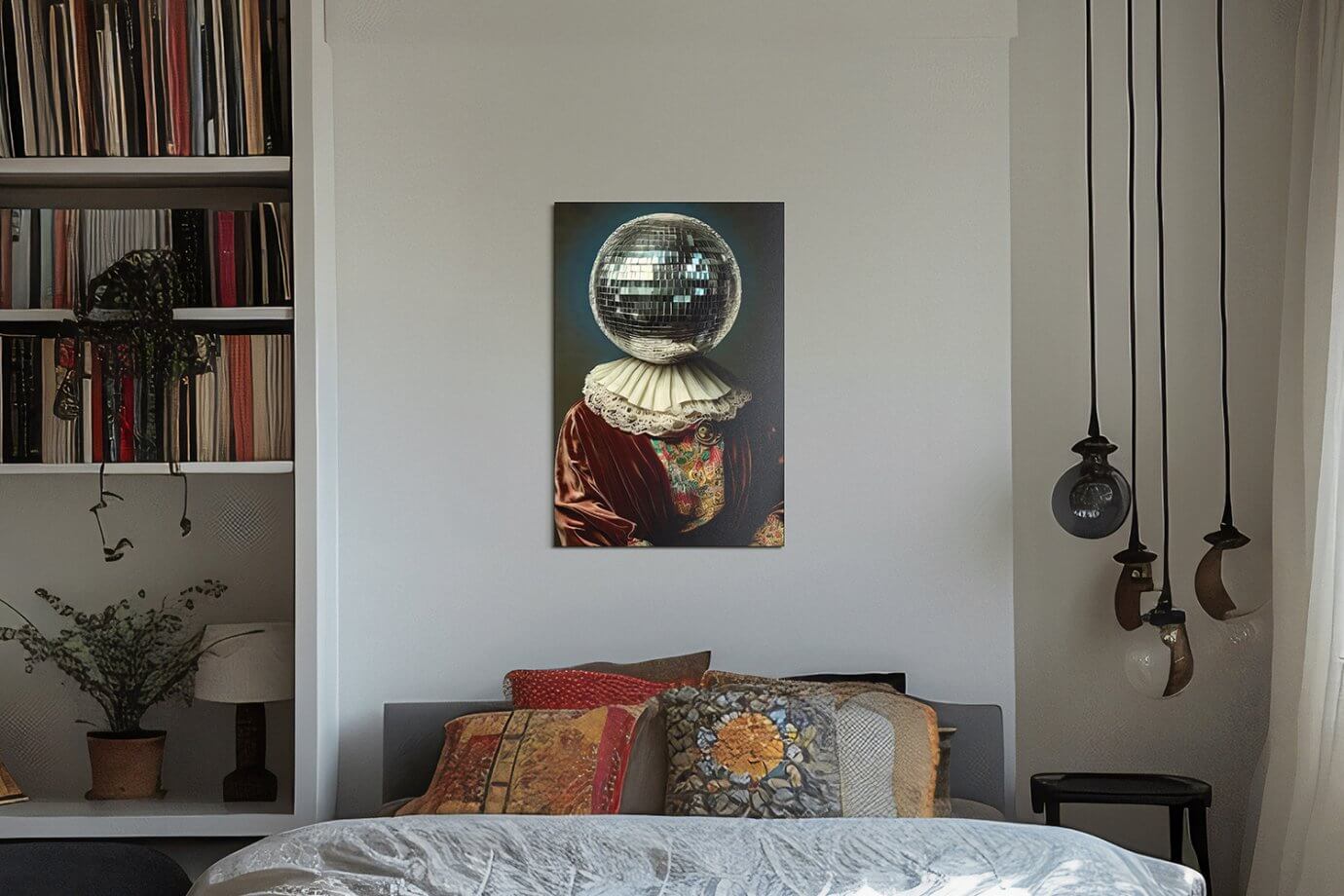 funny disco ball art