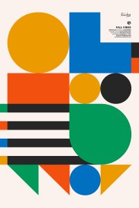 PRL15 multicolored abstract shapes