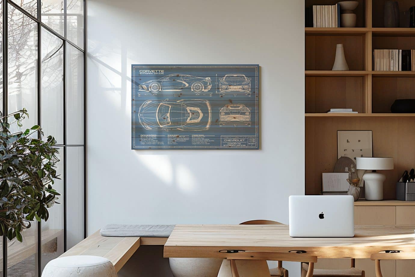 car blueprint artwork