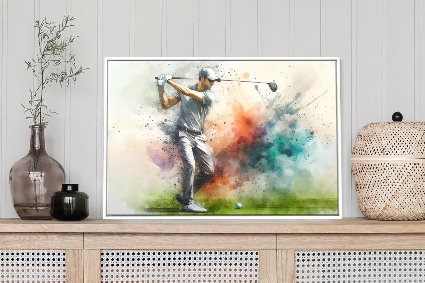 watercolor golf art