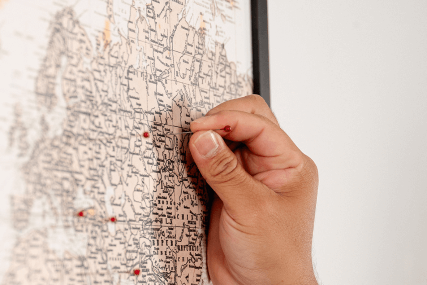 push pin map art
