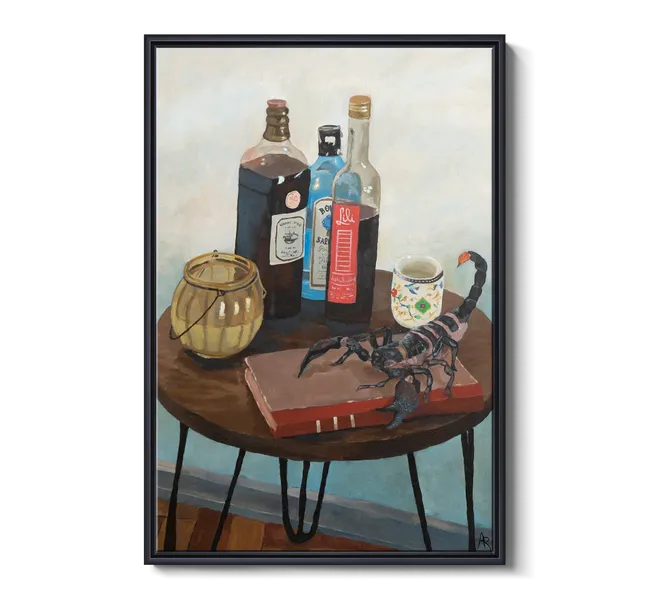 drinks and poison on table