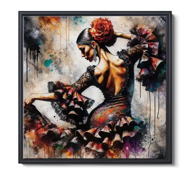woman in flamenco outfit