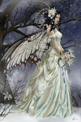 angel bridge in forest