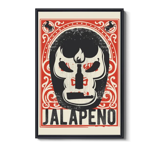 poster of creature's face with the word jalapeno